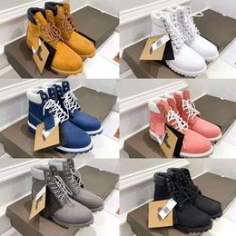 Top Quality Martin Designer Mens Womens Timbers Wheat Black Pink Blue White Ankle Fashion Outdoor Classic Winter Sports Boots Size36-46 512