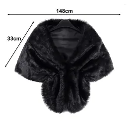 Scarves Women Faux Fur Shawl Coat Warm Elegant Women's Artificial For Formal Parties Thickened Cape