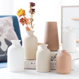 Vases Nordic Ceramic Vase for Home Decoration, Retro Creative Crafts, Living Room, Shelf, Table, Bookshelf, Mantel, Entryway Decor