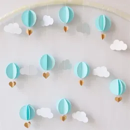 Party Decoration 3D Clouds Of Love Air Balloon Paper String Garland Banner Hanging Holiday Wedding Decorations Home Child