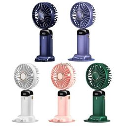 Electric Fans 2023 New Portable Folding Office Desktop Multi functional Dual Battery 3000mAh Fan with Neck Tie RopeH240313