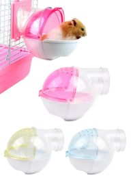 Cages Hamster Sand Bathroom Detachable Plastic Hamster Sand Bath Container Small Pet Bathtub Extermal Toilet For Guinea Pig Gerbil