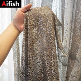 Curtains Sequin Tulle Gradient Design Shiny Sheer Curtains for Girls Room Ins Style Window Decoration Modern Living Room Window Drapes