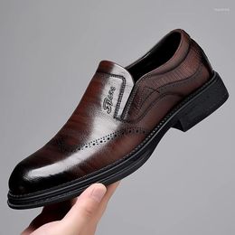 Casual Shoes British Style Brand Men's Dress Fashion Patent Leather Men Business Flat Breathable Formal Office Working