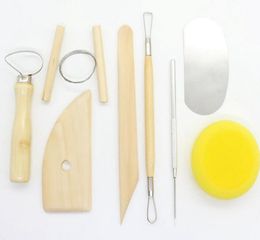 Reusable Home Handwork Clay Sculpture Ceramics Molding Drawing Tools 8pcsset DIY Pottery Tool Kit1265995