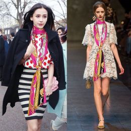 Graphic print Silk long Scarves snoods Boa Top women girls Fashion decorations Wrap Scarf Shawl Scarves neckerchief muffler Bandan203u