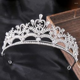 Hair Clips Bridal Crown Headwear Wedding Birthday Headdress Pearl Retro Luxury