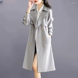 Women's Trench Coats 2024 Spring Autumn Advanced Sense Mid Length Version Coat Temperament Fashion Female Windbreaker Outerwear