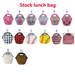 Baseball Bag Neoprene Printing Waterproof Food Beverage Bento Box Tote Bags Picnic Lunch S S