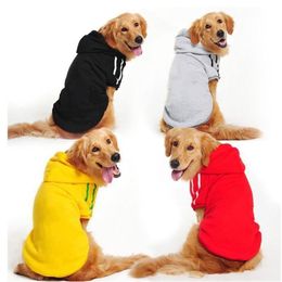 Winter Warm Large Dog Clothes Hoodie Coat Sweater For Dogs Pet Golden Retriever Labrador Alaskan Apparel272D