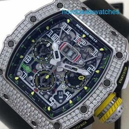 RM Watch Luxury Watch Swiss Watch Rm11-03 White Gold Original Diamond Set Fashion Leisure Sports Chronicle