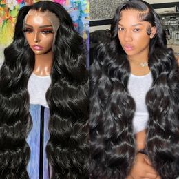 250 Density 30 Inch HD Transparent 13x4 13x6 Pre Plucked Body Wave Lace Frontal Wig Human Hair Brazilian Lace Front Wig Women