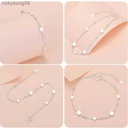 Bangle Bracelets for women Simple Beads Chain Multi-Layered Bracelet Jewellery Thin Link chain Women 316L Stainless Steel Chain JewelryL2403