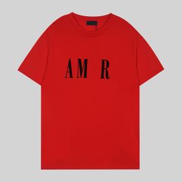 T-shirt da uomo Camicie firmate per uomo Designer Donna T-shirt con bottoni in alto Abbigliamento da donna Manica corta Nero Estate Rosso Polo hip-hop con perline Lettera Tshirt Girocollo in cotone