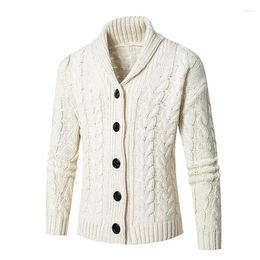 Men's Sweaters Autumn Winter Men Knitted Cardigan Long Sleeve Twisted Sweater Coat Single Breasted Slim Fits Coats