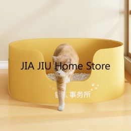 Boxes Leak Proof Sandbox Cat Bedpans Toilet Playground Big Training Cat Bedpans Indoor Convenient Katzen Toilette Sand Box QF50CB