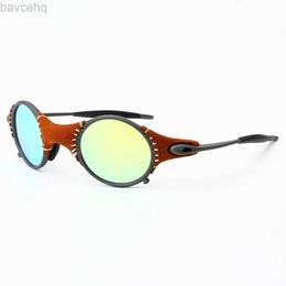 MTB Homem Polarizado UV400 Óculos De Sol De Pesca De Metal Óculos De Bicicleta Ciclismo Óculos De Equitação E5-3 ldd240313