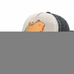 Ball Caps Capybara Swimming With Two Birds On His Back Baseball Cap Custom Horse Hat Hard For Women Men's