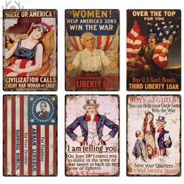USA Metal Sign Poster Plaque Metal Vintage American Style Wall Decor for Man Cave Bar Pub Club Tin Sign Decorative Plate283K