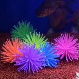 Aquarium Silicone Simulation Artificial Fish Tank Fake Coral Plant Underwater Aquatic Sea Anemone Ornament Decoration Accessory GB269p