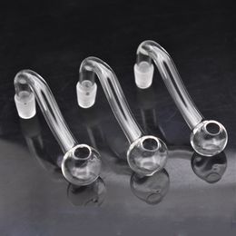 New Pyrex Thick Glass Oil Burner Pipe 10mm 14mm 18mm Male Female Bubbler Oil Burner Adapter for Bubbler Water Pipes Bong Accessories