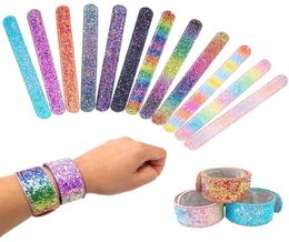 Girls Mermaid Sequins Slap Snap Bracelet Shining Wristband Fashion Party Kids Boys and Girls Jewellery HHA5232996526