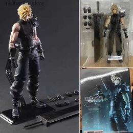 Action Toy Figures Anime PLAY ARTS Final Fantasy VII Cloud Strife Edition 2 PVC Action Figure Collection Model Toys Doll Christmas Gift 25CM Q240313