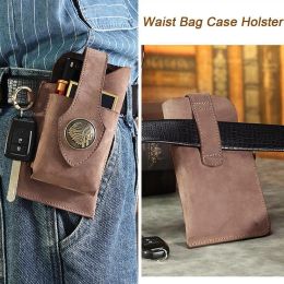 Bags Hunting Men Multifunction PU Leather Fanny Waist Bag Casual Mobile Phone Purse Pocket Male Outdoor Travel Sports Belt Poket
