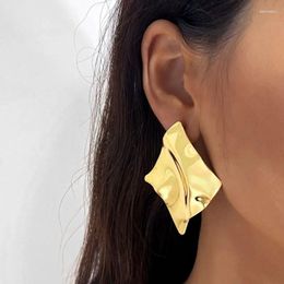 Stud Earrings Women Geometric Irregular Drop Vintage Gold Color Heart Boho Fashion 2024 Jewelry Party Gifts