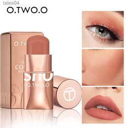 Lipstick O.TWO.O Lipstick Blush Stick 3-in-1 Eyes Cheek and Lip Tint Buildable Waterproof Lightweight Cream Multi Stick Makeup for Women 240313