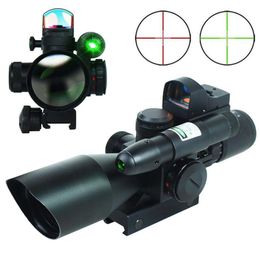 2510X40 Tactical Rifle Scope with Green Laser 107 holographic dot sight2901855