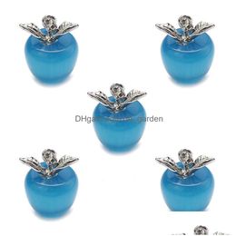 Charms High Quality Pink Opal Apple Pendants For Necklace Bracelets Lovely Blue Color New Arrival Diy Jewelry Charm Drop Delivery Find Dhcdo