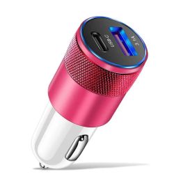 66W USB Car Charger Quick Charge 3.0 Type C Fast Charging Phone Adapter for iPhone 13 12 11 Pro for Redmi for Huawei for Samsung LL
