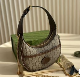 Half Moon Mini Handbag Designer Bag Fashionable Ophidia series Underarm Bag Handbag Metal Chain Bag shoulder bag crossbody bag