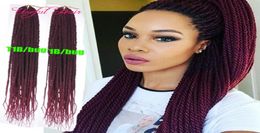 drop 18quot senegalese preloop synthetic braiding hair crochet hair extensions burgundy Colour brazilian braiding hair b6305537