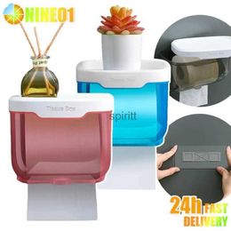 Toilet Paper Holders Multifunctional Transparent Toilet Free Punching Paper Box Toilet Waterproof Wall-mounted Roll Paper Box Shelf Storage Box Home 240313