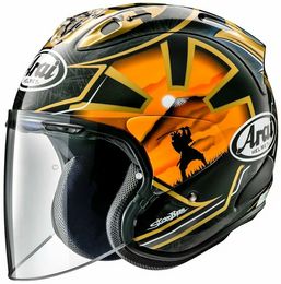 ARA I SZ-RAM 4 PEDROSA SPIRIT GOLD 3/4 Open Face Helmet Off Road Racing Motocross Motorcycle Helmet