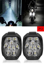 New 2Pcs Motorcycle LED Headlight Lamp Bulbs LED Electric Bicycle Bike Ultra Bright Headlight Vehicle Daytime Running Lights6579477