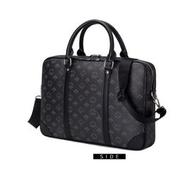 Fashion bags designer 14 inch Laptop Briefcase Business Handbag for women Large Capacity men's leather Shoulder Bag Luxury2771