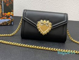 2024 Handbag Cowhide Genuine Leather Butterfly Gold-plated Pearl Inlaid Fashion Letter Lady Purse