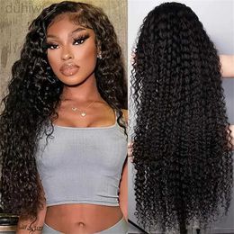 Synthetic Wigs Synthetic Wigs Deep Wave Lace Front Wigs Lace Curly Hair Wigs For Black Women Glueless 13X6 13x4 Lace Frontal Wig ldd240313