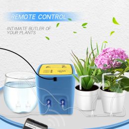 Kits 5V WIFI Watering Device Double Pump Timed Automatic Drip Irrigation System Remote APP Controller Garden Tool for Potted Flower