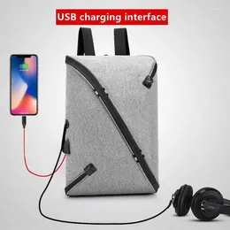 School Bags Fashion Pack Boy Bag Backpacks Brand Design Teenagers Studenst Travel Usb Charging Headset Port Waterproof Schoolbag