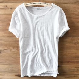 Soft Cotton Short Sleeve ONeck Summer Men Tshirt Casual Brand Clothing Breathable T shirt Italy Style Mens Camiseta 240227