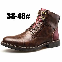 HBP Non Brand New Design MenS Dress Shoes Plus Size High Top Male Boots Pu Leather Zip Working Boots Martin Boots For Men