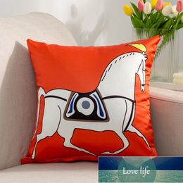 Pillow Case Sofa Cushion Imitation Needle Wire Pillow Cover Model Room Soft Bag Window Cushion Pillow Modern Cartoon Waist Pillow Backrest