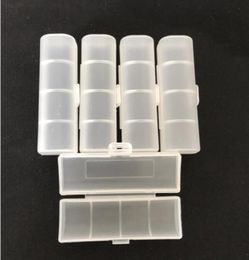 Single pack 18650 Battery Case Plastic Transparent Hard White Battery Case Holder Storage Box Container 18500 18350 Battery Holder7938596