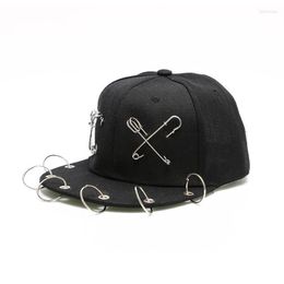 Ball Caps Punk Style Black Parent-child Hip Hop Hats Trend Pin Rivet Tassel Baseball For Men Women Street Fashion Show Casual173B