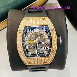 RM Watch Chronograph Classic Watch Rm029 Automatic Mechanical Watch Rm029 Rose Gold Original Diamond Fashion Leisure Business Sports Machine