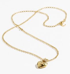 2024 Luxury quality charm heart shape pendant necklace in 18k gold plated have stamp box PS3113B